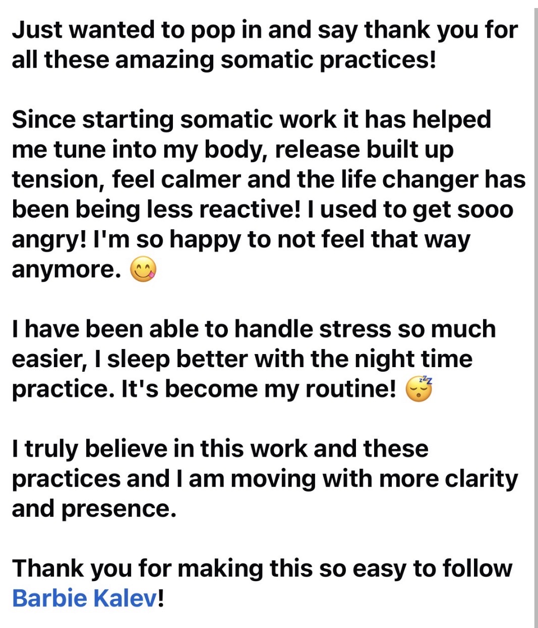 Member note: thank you for all these amazing somatic practices